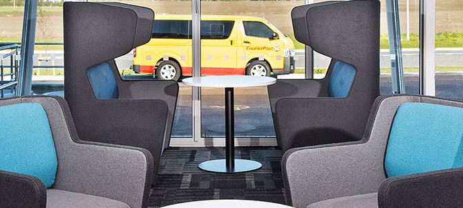 NZ Post furniture fitout seating privacy acoustic